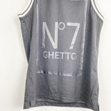 Vintage Review sleeveless basketball t-shirt top blouse tee in black