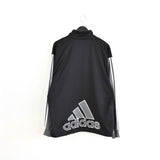Vintage Adidas jacket windbreaker track jacket bomber jacket fleece pullover zip up jacket in dark and light grey