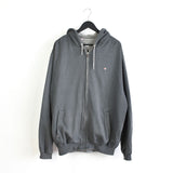 Vintage Champion hoodie track zip up jacket jumper longsleeve tee pullover sweatshirt in dark grey