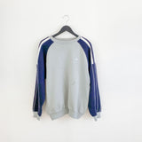 Vintage Adidas jumper longsleeve tee pullover sweatshirt windbreaker in grey and blue