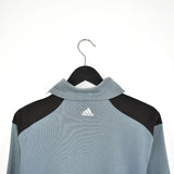 Vintage Adidas zip up jacket tracksuit track windbreaker longsleeve tee pullover jumper in grey, black and white