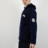 Vintage Napapijri zip up hoodie jumper sweater pullover sweatshirt in navy blue