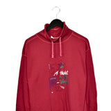 Vintage sweatshirt jumper sweater pullover hoodie in burgundy