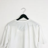 Vintage C&A polo shirt t-shirt tee blouse top in white