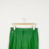 Vintage Lacoste pants bottoms trousers in bright green