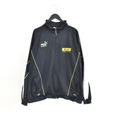 Vintage Puma zip up jacket windbreaker track jacket bomber jacket pullover fleece jumper in black and yellow