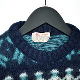 Vintage Kappa fuzzy sweater sweatshirt pullover jumper hoodie in blue