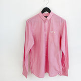 Vintage Fred Perry button down formal shirt long sleeve blouse top in pastel pink