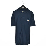 Vintage Carhartt polo shirt top blouse tee in dark blue