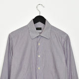 Vintage Valentino formal button up shirt long sleeve top in purple and white stripes