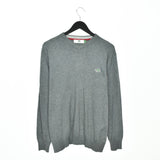 Vintage Le shark V-neck longsleeve tee pullover sweatshirt in grey