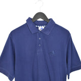Vintage Adidas polo shirt top blouse tee in dark blue