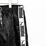 Vintage Puma shorts trousers joggers bottoms pants in black and white