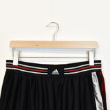 Vintage Adidas shorts joggers trousers track pants bottoms in black and white
