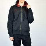 Vintage Woolrich zip up hoodie jumper sweater pullover sweatshirt in black