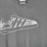 Vintage Adidas t-shirt tee blouse top in dark gret
