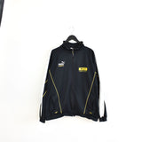 Vintage Puma zip up jacket windbreaker track jacket bomber jacket pullover fleece jumper in black and yellow
