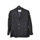 Vintage Gianfranco Ferre blazer bomber jacket windbreaker zip up tracksuit track jacket trackie sweater jumper sweatshirt pullover long sleeve in striped navy