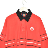 Vintage Dickies polo sweatshirt long sleeve tee pullover in red and black
