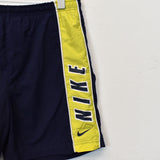 Vintage Nike shorts joggers trousers track pants bottoms in navy and yellow