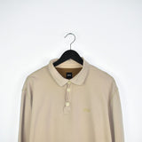 Vintage Hugo Boss formal shirt long sleeve polo shirt t-shirt top in beige