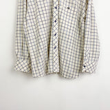 Vintage lotto formal button up shirt long sleeve top in white and brown stripes