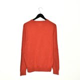 Vintage Tommy Hilfiger V-neck thin material longsleeve tee pullover sweater in orange