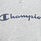 Vintage Champion hoodie sweatshirt long sleeve jumper in grey