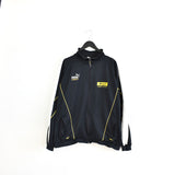 Vintage Puma zip up jacket windbreaker track jacket bomber jacket pullover fleece jumper in black and yellow