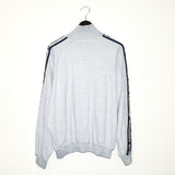 Vintage Champion quarter zipneck sweatshirt jumper sweater pullover hoodie in blueish grey