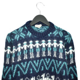 Vintage Kappa fuzzy sweater sweatshirt pullover jumper hoodie in blue