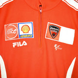 Vintage Rare Fila Michelin Advance quarter zip up sweatshirt pullover jumper hoodie in red and white