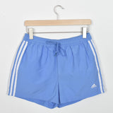 Vintage Adidas shorts trousers joggers bottoms pants in light blue