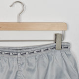 Vintage Hummel shorts trousers joggers bottoms pants in shiny/reflective grey/silver