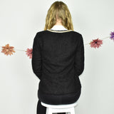 Cute fuzzy Vero Moda blazer cardigan jumper sweater top pullover in black