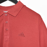Vintage Adidas polo shirt t-shirt tee blouse top in red
