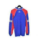 Vintage Adidas polo pullover sweatshirt top in blue and red