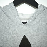 Adidas hoodie pullover sweatshirt windbreaker fleece track jacket in grey and black