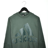 Vintage Adidas sweatshirt pullover jumper hoodie in dark green