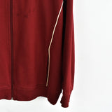Vintage Fila zip up jacket jumper lonsgsleeve tee pullover sweatshirt fleece track jacket in burgundy and white