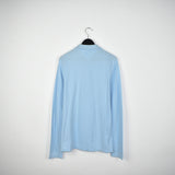 Vintage Tommy Hilfiger long sleeve polo shirt t-shirt pullover jumper in lighter blue