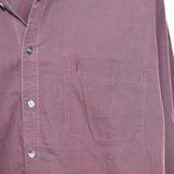 Vintage Yves Saint Laurent button down formal shirt long sleeve blouse top in burgundy
