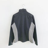 Vintage The North face fleece track jacket longsleeve tee pullover windbreaker sweatshirt in black and grey