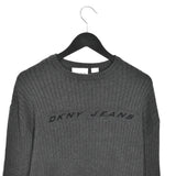 Vintage DKNY Jeans jumper sweatshirt longsleeve tee pullover in dark grey