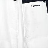 Vintage lotto windbreaker fleece track jacket bomber jacket in white and black