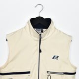 Vintage Puma gilet vest windbreaker fleece track jacket bomber jacket in cream