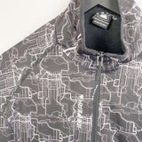 Vintage Icepeak zip up windbreaker tracksuit track jacket trackie sweater jumper sweatshirt pullover long sleeve in black and white