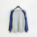 Vintage Adidas jumper longsleeve tee pullover sweatshirt windbreaker in grey and blue