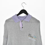 Vintage Tree company polo jumper pullover sweatshirt top in grey and purple