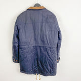 Vintage Review winter jacket puffer coat windbreaker tracksuit track jacket long sleeve in dark blue